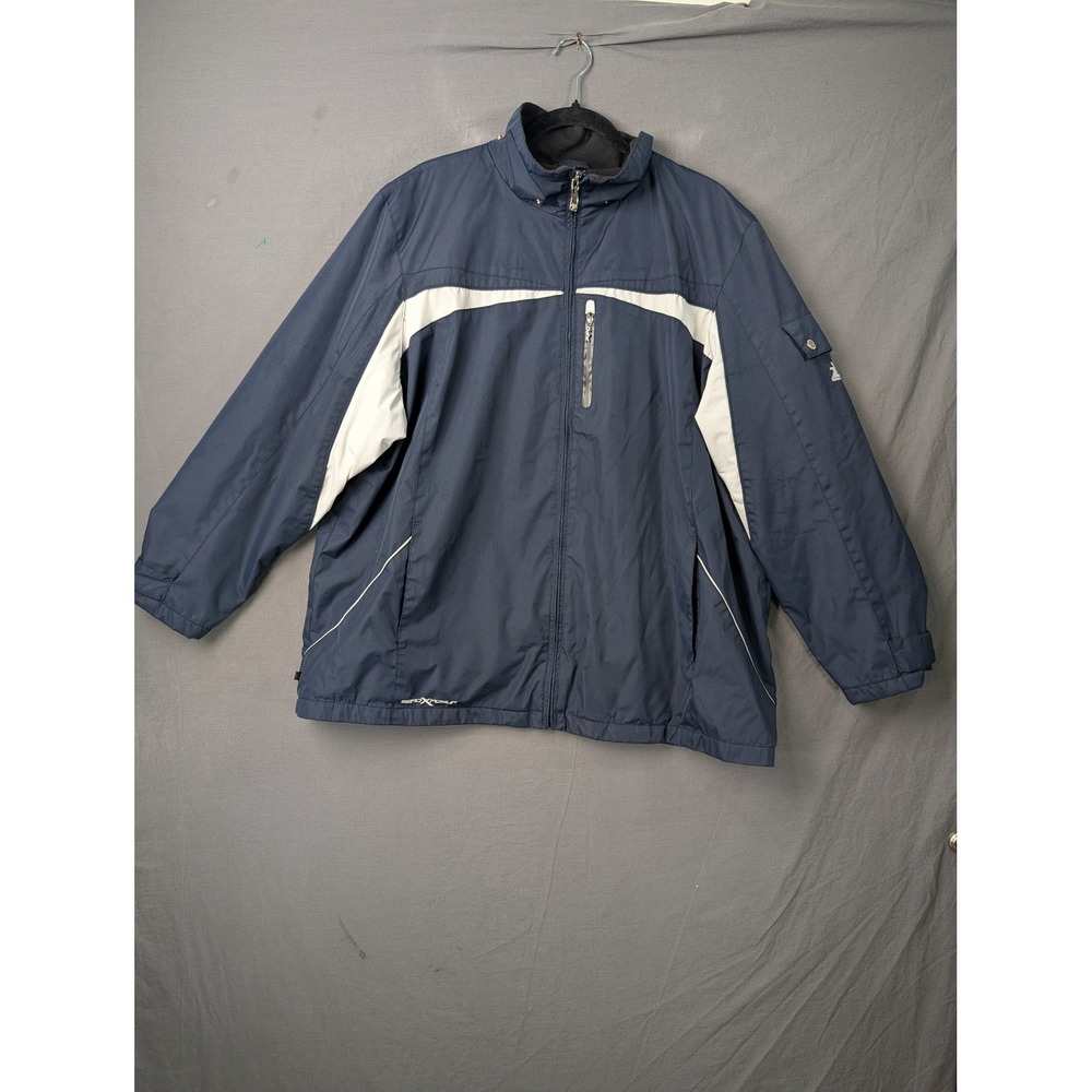 ZeroXposur Woman Navy Blue White Full Zip‎ Fleece Lined Jacket 2X 5723